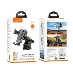 Hoco CA104 - műszerfalra / szélvédőre rögzíthető, fekete gravitációs autós tartó-8