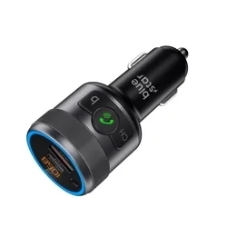 Transzmitter: Bluestar C81- autós FM/Bluetooth transzmitter + USB / Type-C (USB-C) autós töltő, fekete, 42W-4