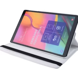 Tablettok Samsung Galaxy Tab A 10.1 2019 (SM-T510, SM-T515) - fehér fordítható műbőr tablet tok-1