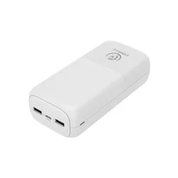 Powerbank: Rebeltec P30 - 2XUSB / Type-C (USB-C) 30000 mAh, fehér powerbank, LED kijelzővel-3