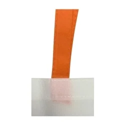 Nagy bevásárló táska, fehér / narancssárga-3