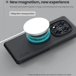 Telefontok Xiaomi Poco X7 5G - Nillkin Super Frosted - fekete hátlap tok beépített mágnessel (MagSafe tartóval kompatibilis)-3