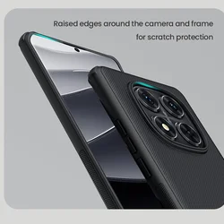 Telefontok Xiaomi Poco X7 5G - Nillkin Super Frosted - fekete hátlap tok beépített mágnessel (MagSafe tartóval kompatibilis)-6