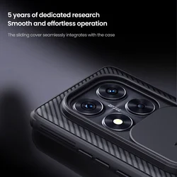 Telefontok Xiaomi Poco X7 5G - Nillkin csúsztatható kameravédős fekete hátlap tok-3