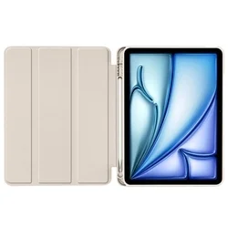 Tablettok iPad Air 7 (2025, M3, 11 coll) - homok színű smart case ceruza tartóval-3