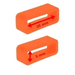 Okosóra szíj bújtató - 20 mm széles, narancssárga szilikon (1db)-1