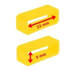 Okosóra szíj bújtató - 22 mm széles, citromsárga szilikon (1db)-1