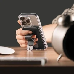 Ringke Wallet Slide Grip - MagSafe kompatibilis mágneses kártyatartó/kitámasztó, fekete ﻿-5