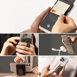 Ringke Wallet Slide Grip - MagSafe kompatibilis mágneses kártyatartó/kitámasztó, fekete ﻿-6