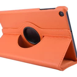 Tablettok Samsung Galaxy Tab A 10.1 2019 (SM-T510, SM-T515) - narancssárga fordítható műbőr tablet tok-3