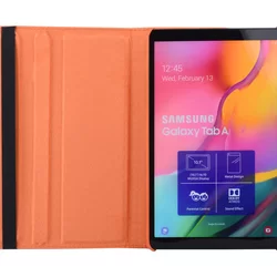 Tablettok Samsung Galaxy Tab A 10.1 2019 (SM-T510, SM-T515) - narancssárga fordítható műbőr tablet tok-5