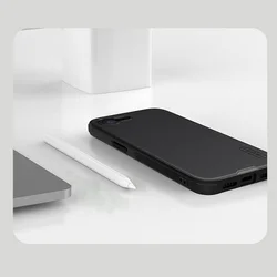 iPhone 16e telefontok - Nillkin Super Frosted - fekete hátlap tok-5