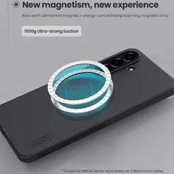 Telefontok Samsung Galaxy A56 5G - Nillkin Super Frosted - fekete hátlap tok beépített mágnessel (MagSafe kompatibilis)-3