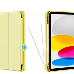 Tablettok iPad 2022 10.9 (iPad 10) - sárga smart case, ceruza tartóval-2