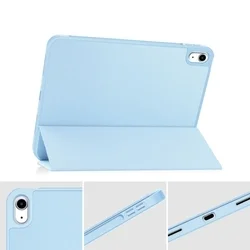 Tablettok iPad 2022 10.9 (iPad 10) - égkék smart case, ceruza tartóval-4