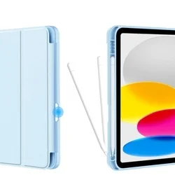 Tablettok iPad 2025 11 coll (iPad 11) - égkék smart case, ceruza tartóval-3