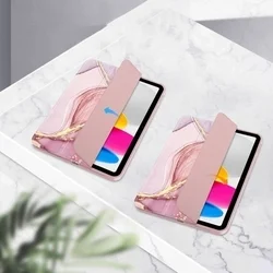 Tablettok iPad 2022 10.9 (iPad 10) - MARBLE smart case, ceruza tartóval-2