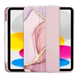 Tablettok iPad 2022 10.9 (iPad 10) - MARBLE smart case, ceruza tartóval-3