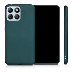 Honor X8c telefontok - zöld szilikon hátlap tok-2