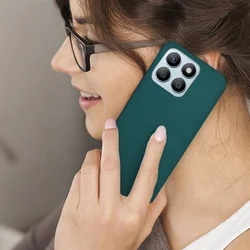 Honor X8c telefontok - zöld szilikon hátlap tok-3