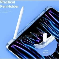 Tablettok iPad Pro 11 2024 (5. Gen, 11 coll) - DUX DUCIS UNID fekete ütésálló tok, ceruzatartóval-4