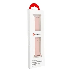 Apple Watch Series 1/2/3 (38 / 40 / 41 mm) okosóra szíj - F- Design FS01 - púder pink szilikon szíj-2