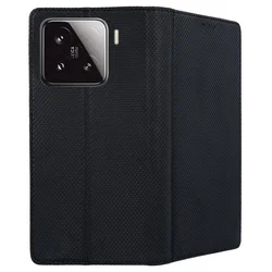 Xiaomi 15 5G telefontok - fekete mágneses szilikon keretes könyvtok-2