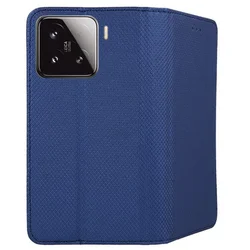 Xiaomi 15 5G telefontok - kék mágneses szilikon keretes könyvtok-2