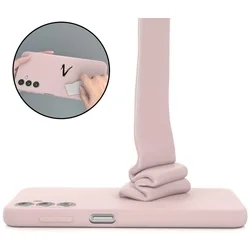 Samsung Galaxy A56 5G telefontok - púder pink szilikon hátlap tok-2