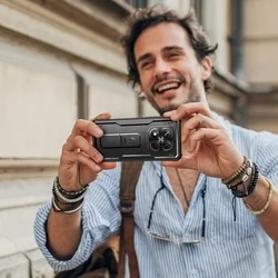 Xiaomi Redmi Note 14 Pro 5G telefontok - Tech- Protect Kevlar Pro - átlátszó előlap + plexi fekete hátlapi 360°-os tok, kitámasztható-4