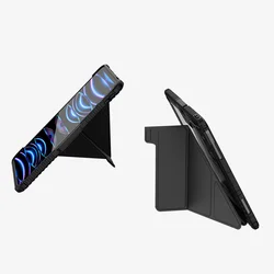 Tablettok iPad Pro 13 2024-2025 (7-8. Gen, 13 coll) - Nillkin Bumper - fekete ütésálló smart case tablettok ceruza tartóval, mágneses füllel-3