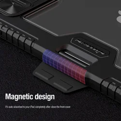 Tablettok iPad Pro 13 2024-2025 (7-8. Gen, 13 coll) - Nillkin Bumper - fekete ütésálló smart case tablettok ceruza tartóval, mágneses füllel-5