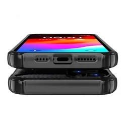 Telefontok iPhone 16e - Defender II fekete ütésálló hátlap tok-2