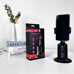 Intelligens szelfiállvány arcfelismerő követéssel és gesztusfelismeréssel P1 fekete-10