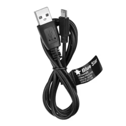 Autós töltő BlueStar fekete szivartöltőfej 2A + fekete micro USB kábel-2