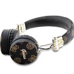 Headsett: Guess Peony Script - vezeték nélküli fekete/arany fejhallgató-1