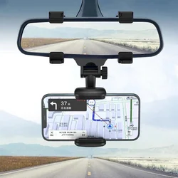 Autós telefontartó: XO C70 visszapillantó tükörre helyezhető, állítható, telefonttartó-4