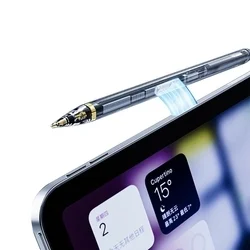 TECH-PROTECT DIGITAL MAGNETIC STYLUS PEN ”4” - aktív érintő ceruza tablethez, átlátszó / fekete-4