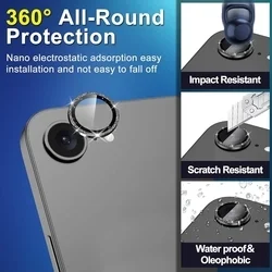 Kameralencse védőkeret - iPhone 16e - Diamond - üveg (1db)-1