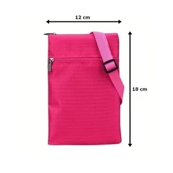 Univerzális telefontartó válltáska - hotpink-1