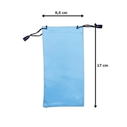 Univerzális húzózsinóros telefontartó zsák - világoskék-1