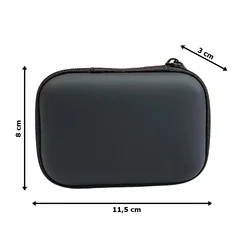 Digitális kiegészítő tároló tok - fekete, cipzáras-1