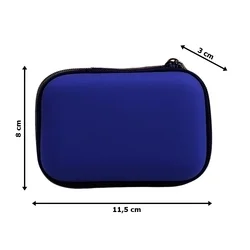 Digitális kiegészítő tároló tok - kék, cipzáras-1