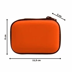 Digitális kiegészítő tároló tok - narancssárga, cipzáras-1