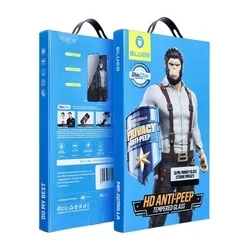 Üvegfólia iPhone 15 Pro - 5D Mr. Monkey betekintésvédő üvegfólia fekete kerettel-5