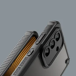 Samsung Galaxy A36 5G telefontok - Defender Matt - fekete/áttetsző ütésálló hátlap tok-3