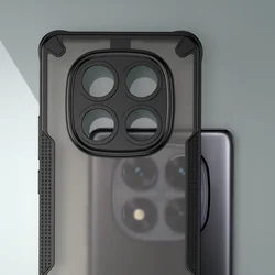 Xiaomi Redmi Note 14 Pro+ 5G telefontok - Defender Matt - fekete/áttetsző ütésálló hátlap tok-2