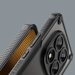 Xiaomi Redmi Note 14 Pro+ 5G telefontok - Defender Matt - fekete/áttetsző ütésálló hátlap tok-3