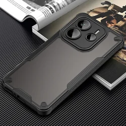 Xiaomi Redmi Note 14 5G telefontok - Defender Matt - fekete/áttetsző ütésálló hátlap tok-4