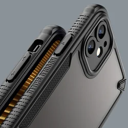 iPhone 11 telefontok - Defender Matt - fekete/áttetsző ütésálló hátlap tok-3